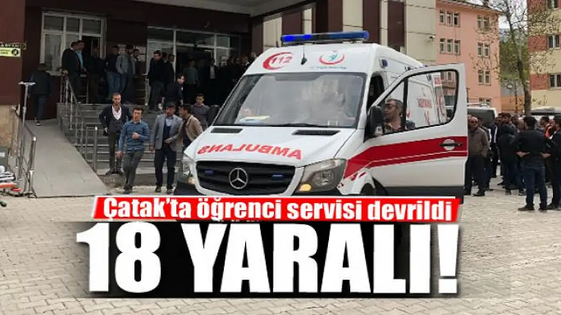 Öğrenci servisi devrildi: 18 yaralı 