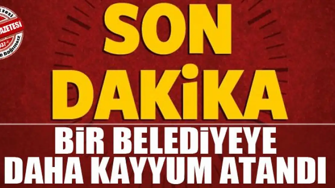 Bir belediyeye daha kayyum atandı