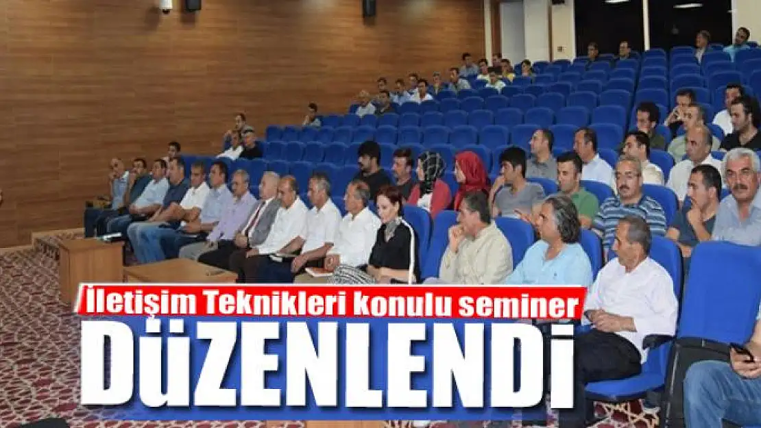 Van'da 'İletişim Teknikleri' konulu seminer