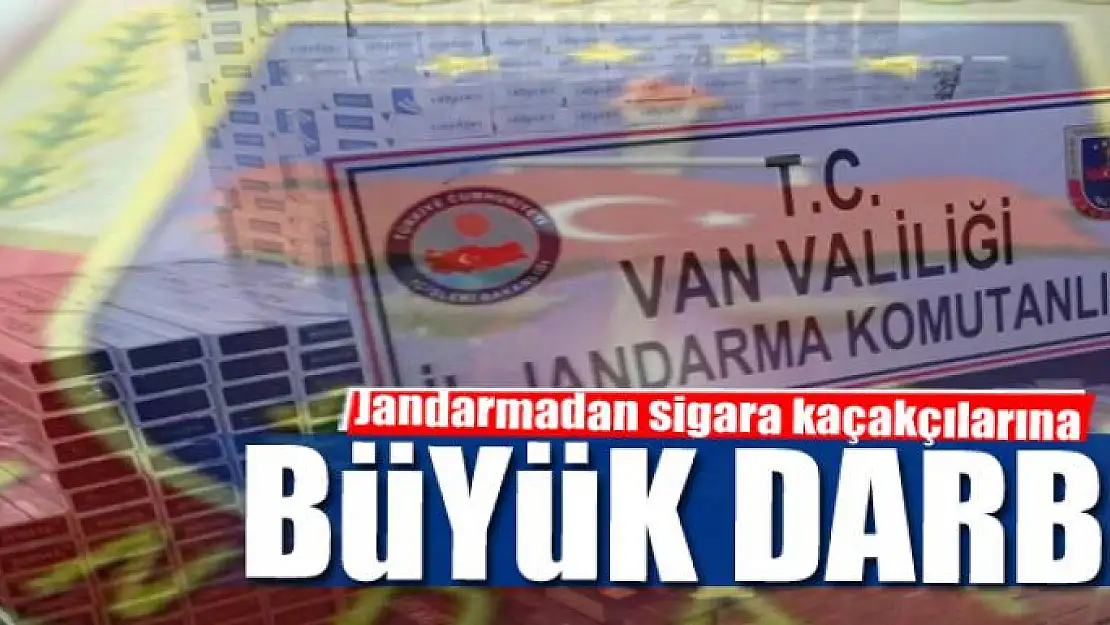 Jandarmadan sigara kaçakçılarına darbe 