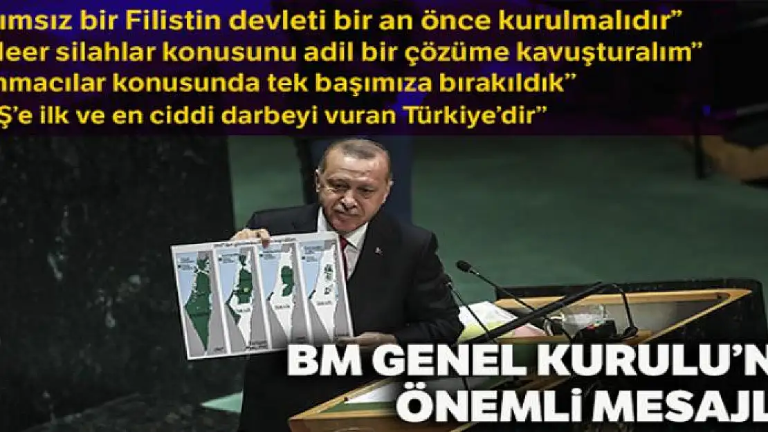 Cumhurbaşkanı Recep Tayyip Erdoğan, BM Genel Kurulu'nda konuştu