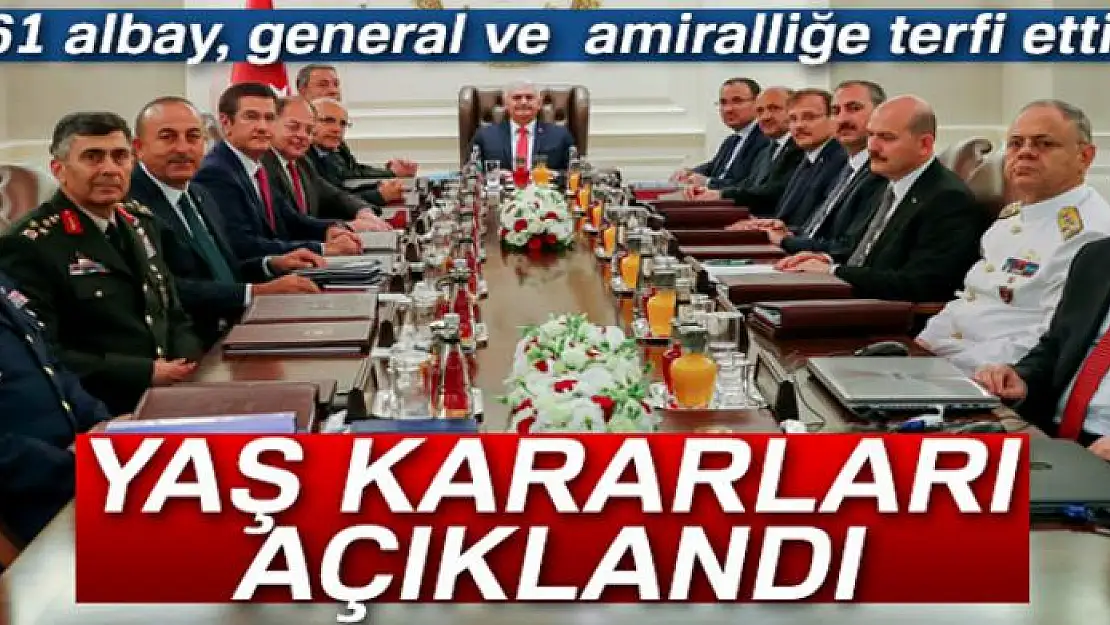 YAŞ kararları açıklandı