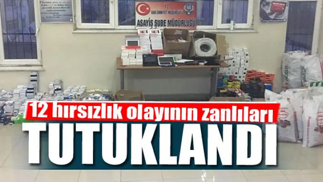 12 hırsızlık olayının zanlıları tutuklandı