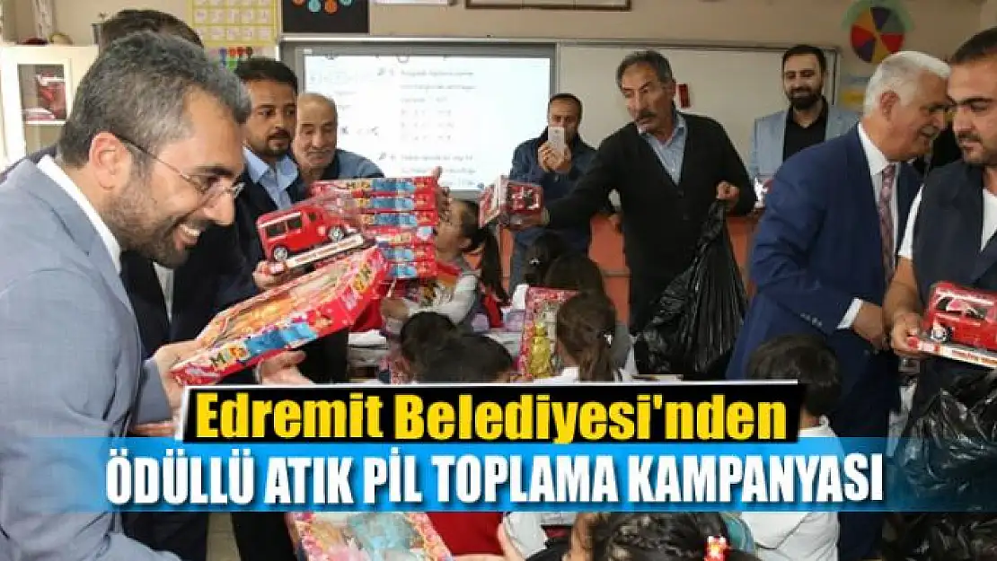 Edremit Belediyesi'nden ödüllü atık pil toplama kampanyası