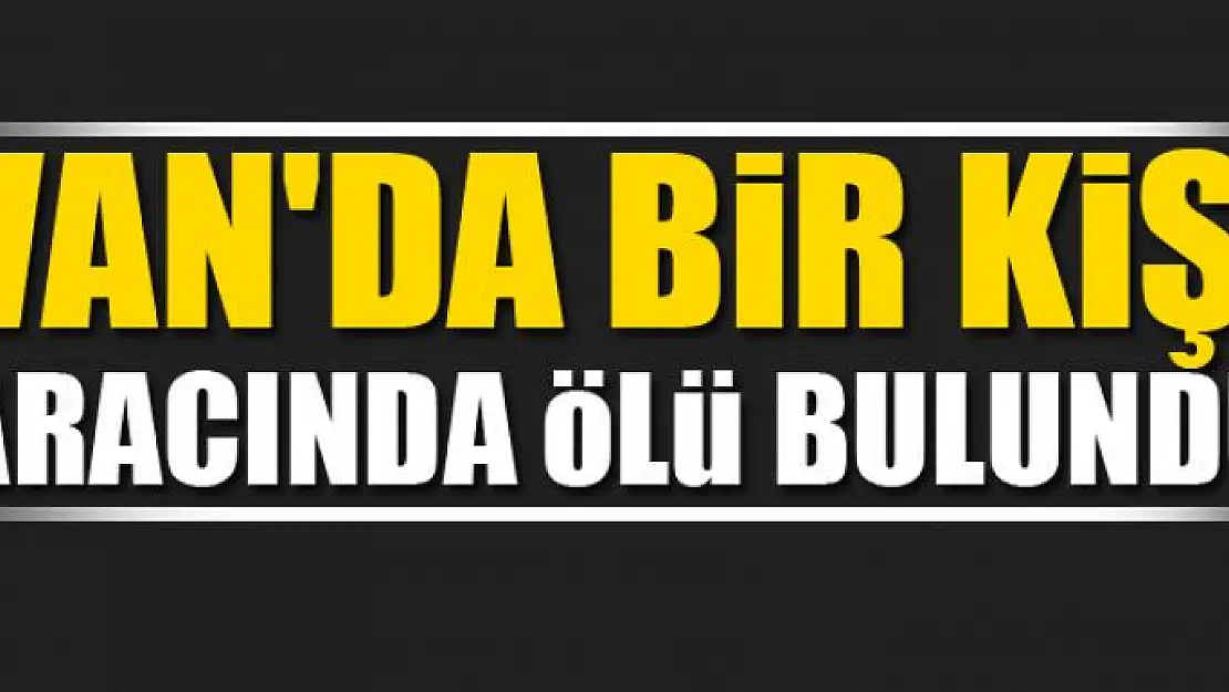 Van'da bir kişi aracında ölü bulundu