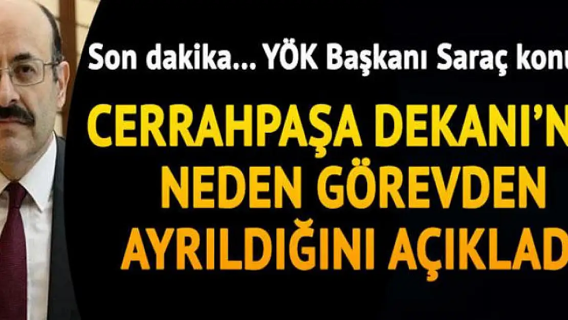 YÖK Başkanı Prof. Dr. Saraç: Fakülte bahçeleri siyasi propaganda yeri değil