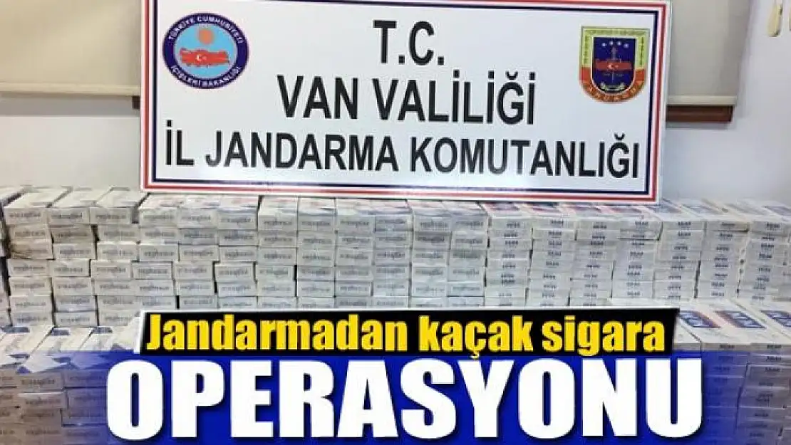 Jandarmadan kaçak sigara operasyonu 