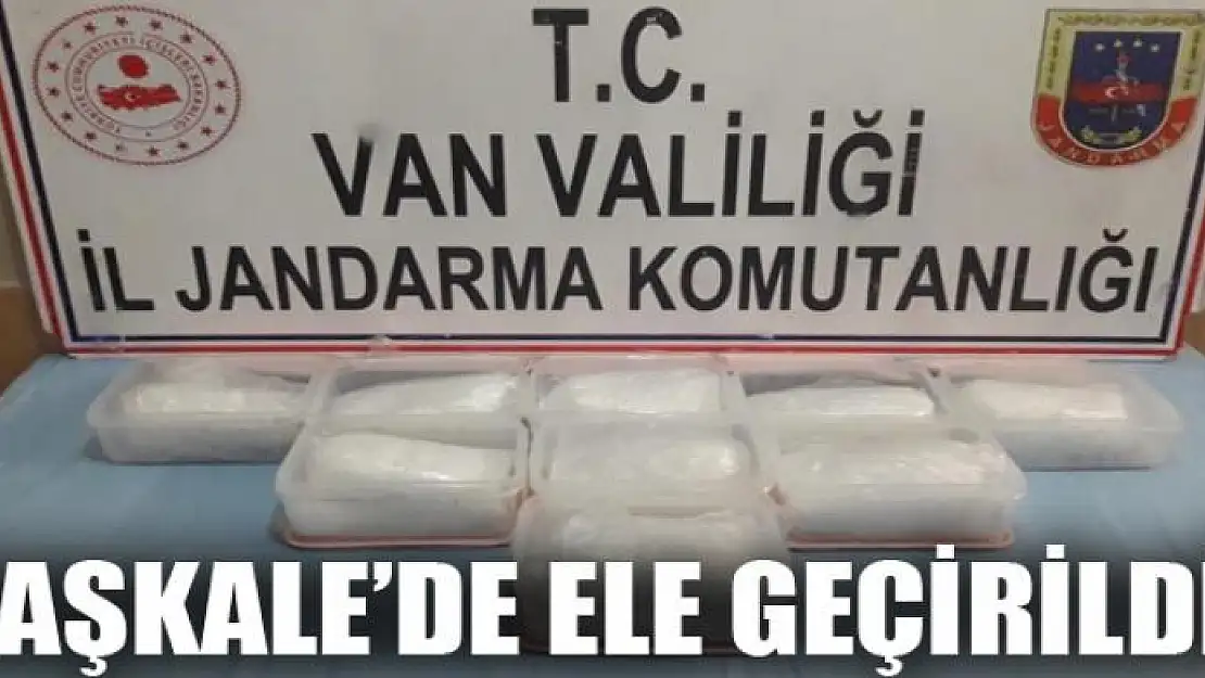 Başkale'de 9 kilogram metamfetamin ele geçirildi