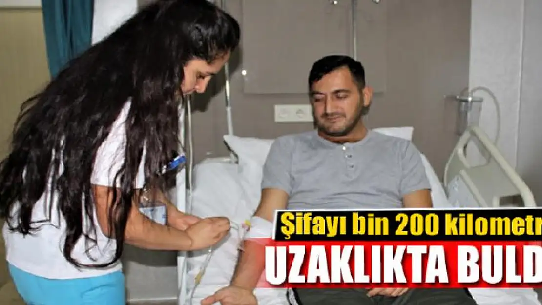 Şifayı bin 200 kilometre uzaklıkta buldu