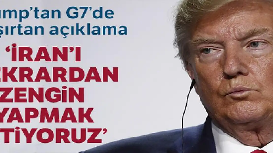 Trump: 'İran'ı tekrardan zengin yapmak istiyoruz'