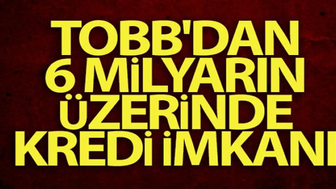 TOBB'dan 6 milyarın üzerinde kredi imkanı