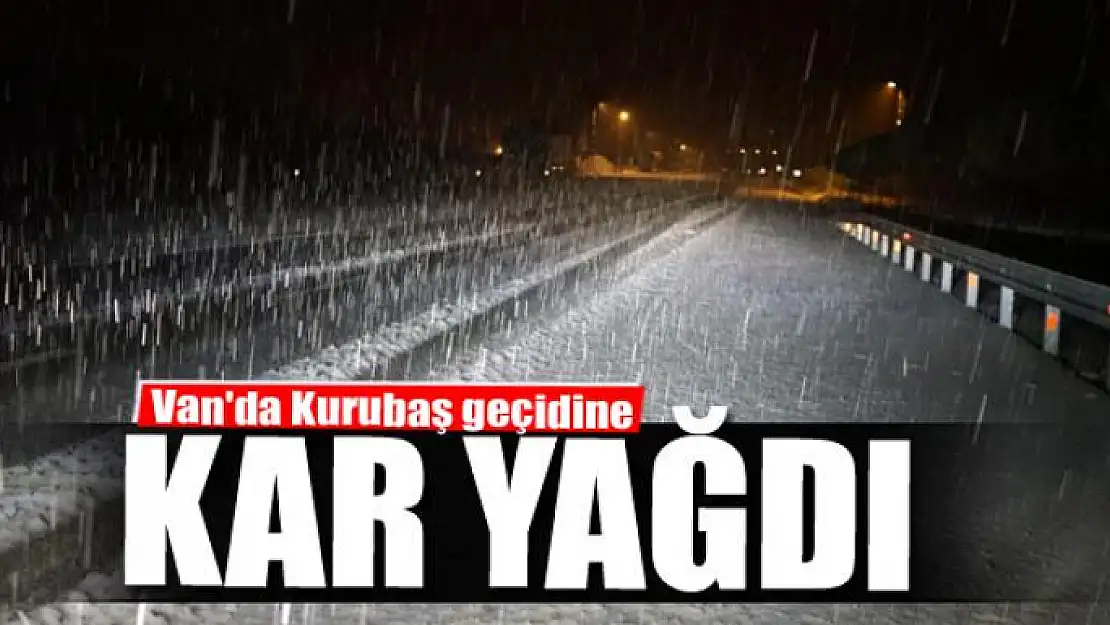 Van'da Kurubaş geçidine kar yağdı