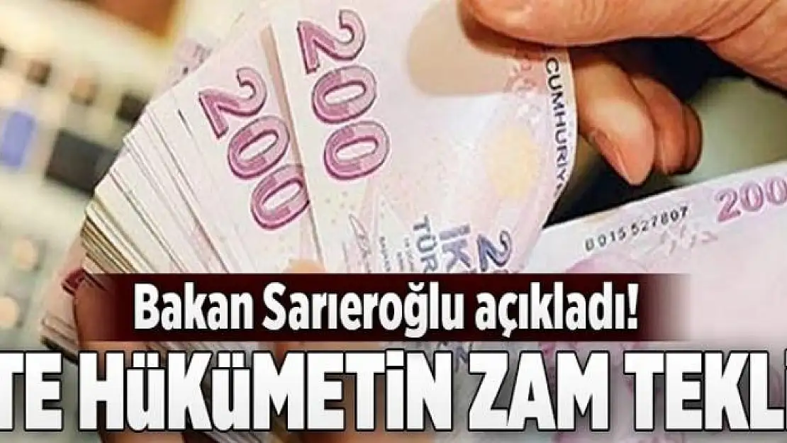 İşte hükümetin memura son zam teklifi  