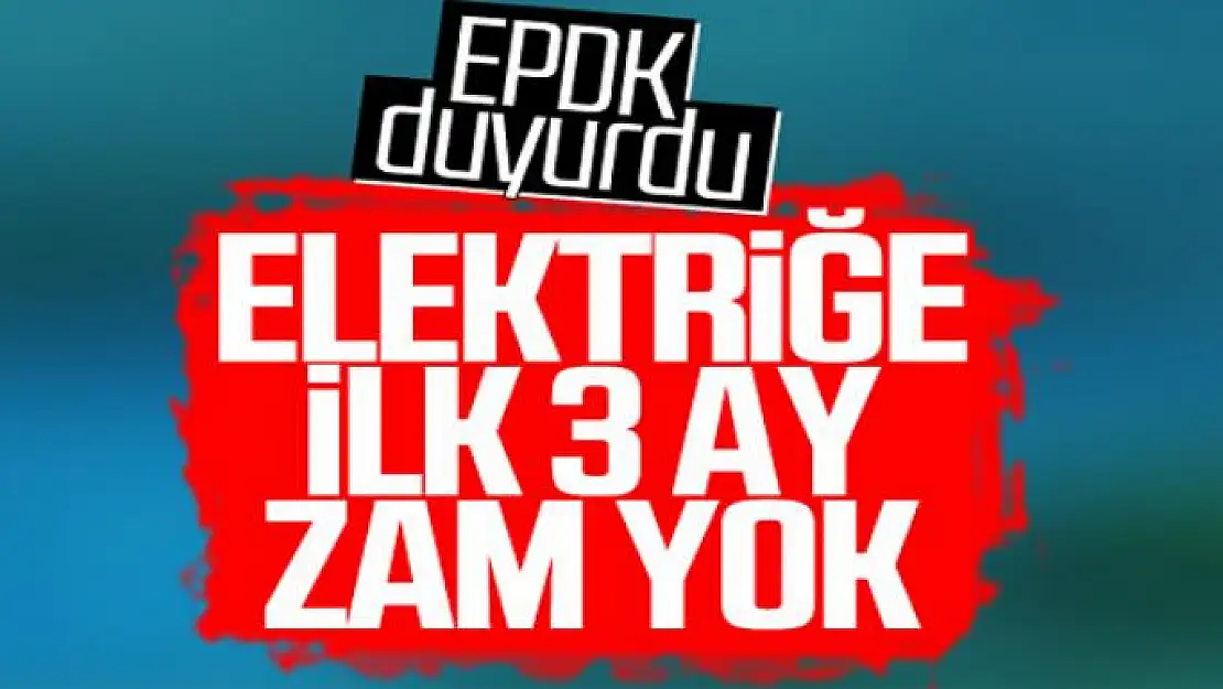 2020'de ilk 3 ay elektriğe zam yok