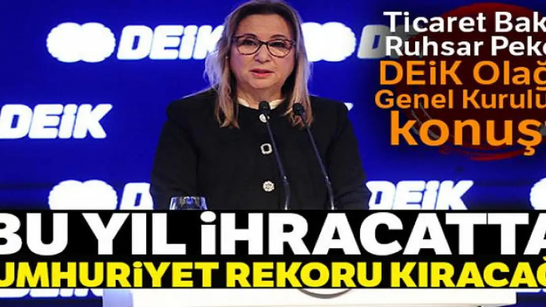 Ticaret Bakanı Pekcan: 'Bu yıl ihracatta cumhuriyet rekoru kıracağız'