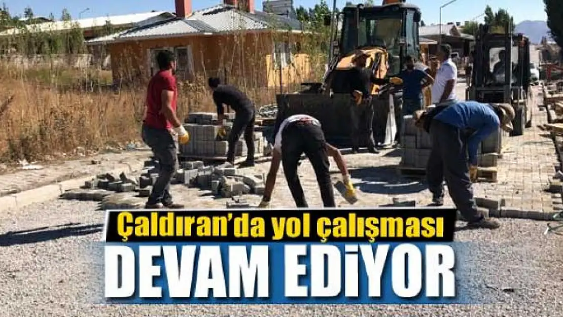 Çaldıran'da yol çalışması