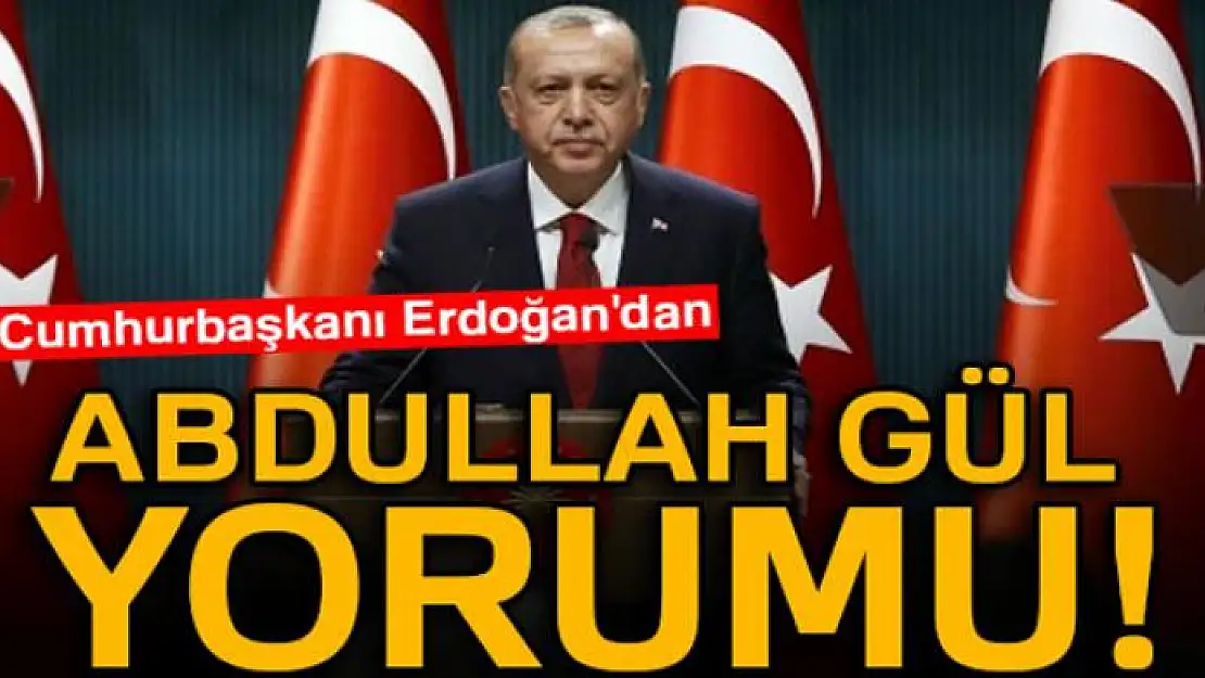 Cumhurbaşkanı Erdoğan'dan Abdullah Gül yorumu!