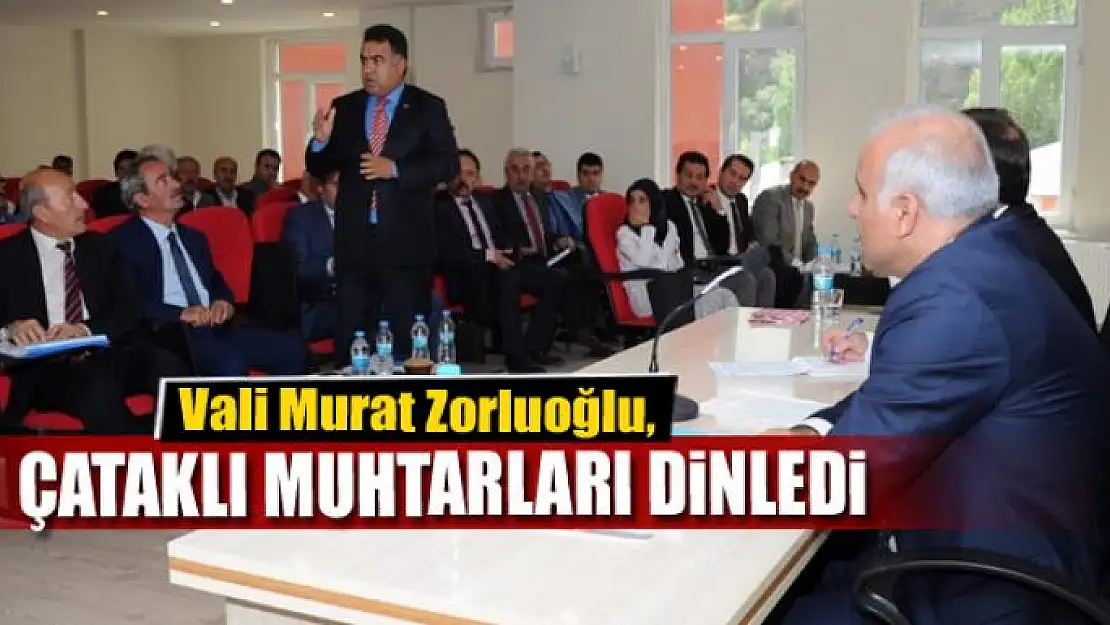 Vali Zorluoğlu, Çataklı muhtarları dinledi