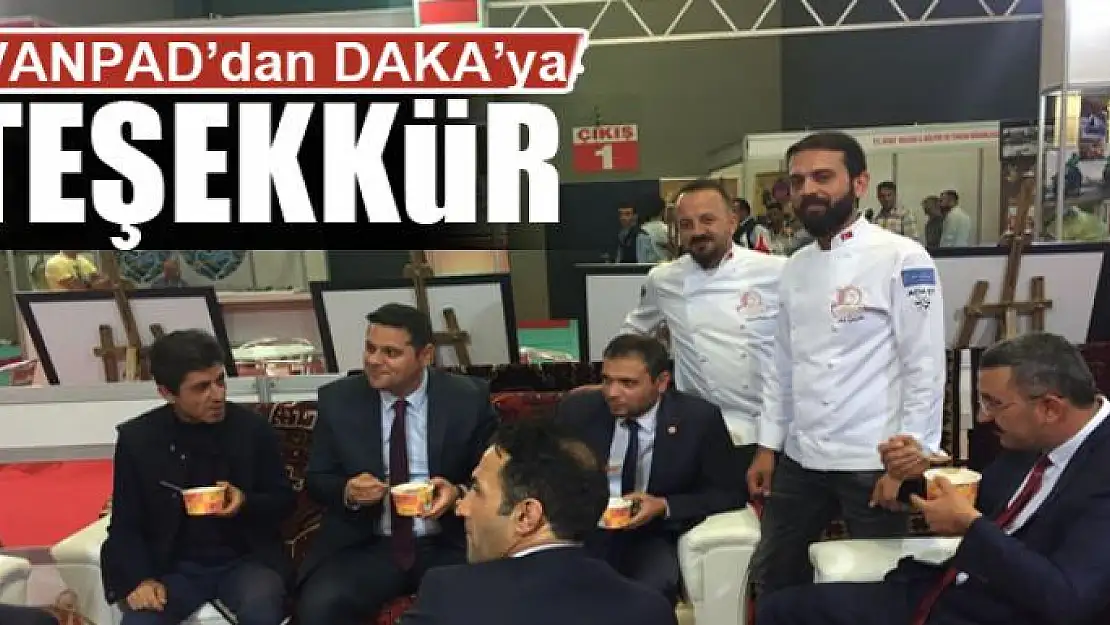 VANPAD'dan DAKA'ya teşekkür