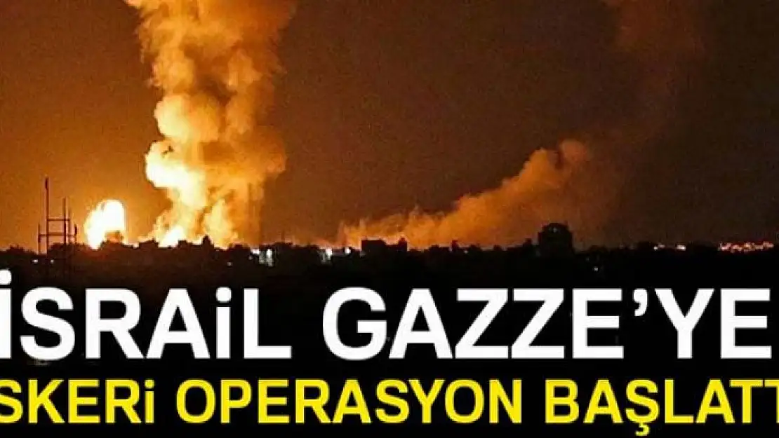 İsrail Gazze şeridine hava saldırısı düzenlemeye başladı