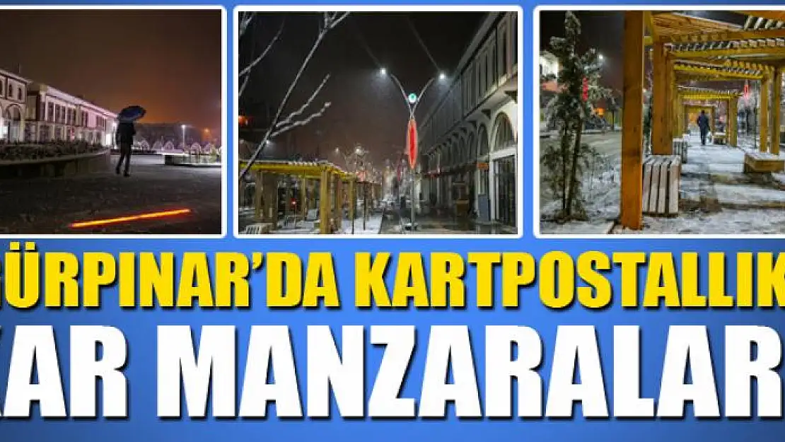  Gürpınar'da kartpostallık kar manzaraları 