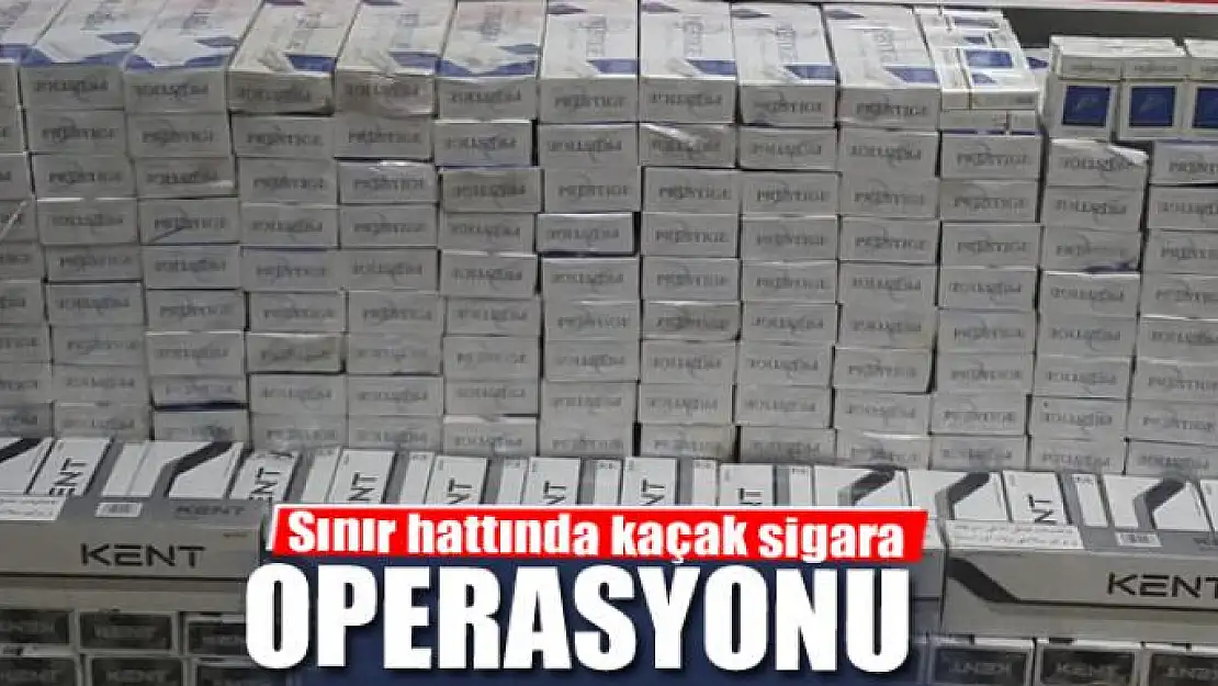 Sınır hattında kaçak sigara operasyonu