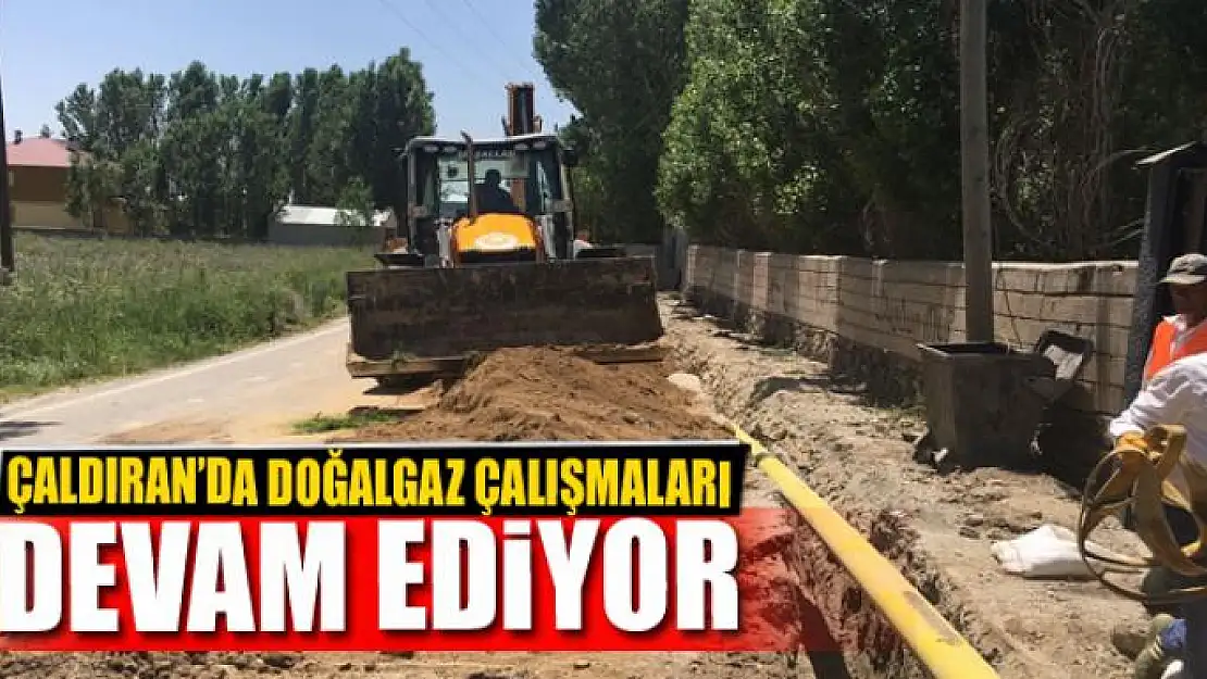 Çaldıran'da doğalgaz çalışmaları devam ediyor