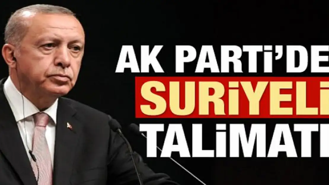 Teşkilata Suriyeli talimatı