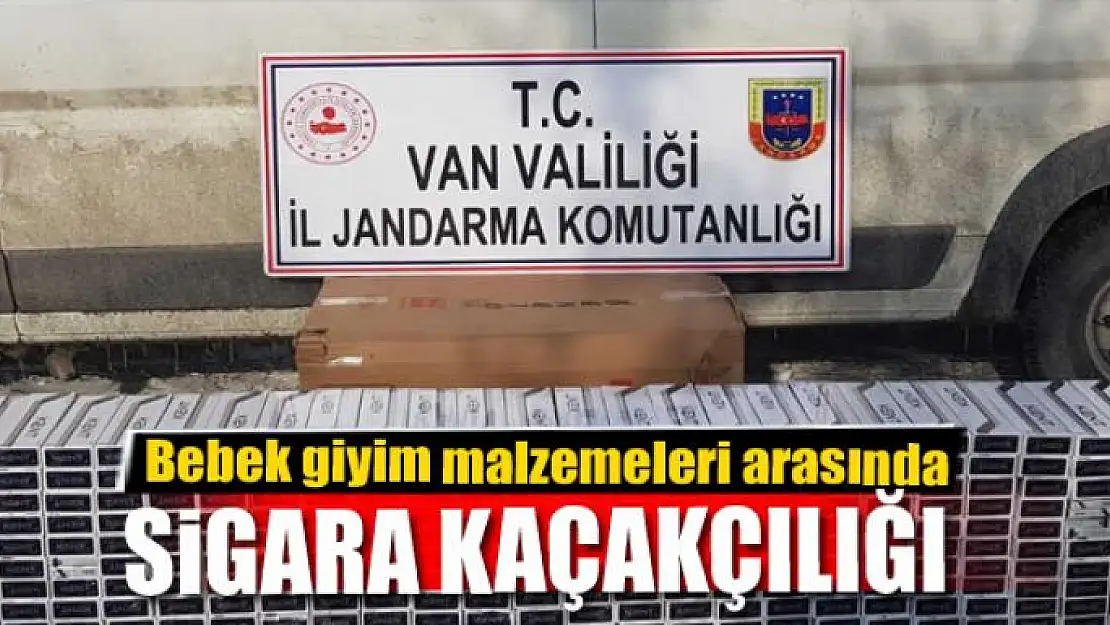 Bebek giyim malzemeleri arasında sigara kaçakçılığı 