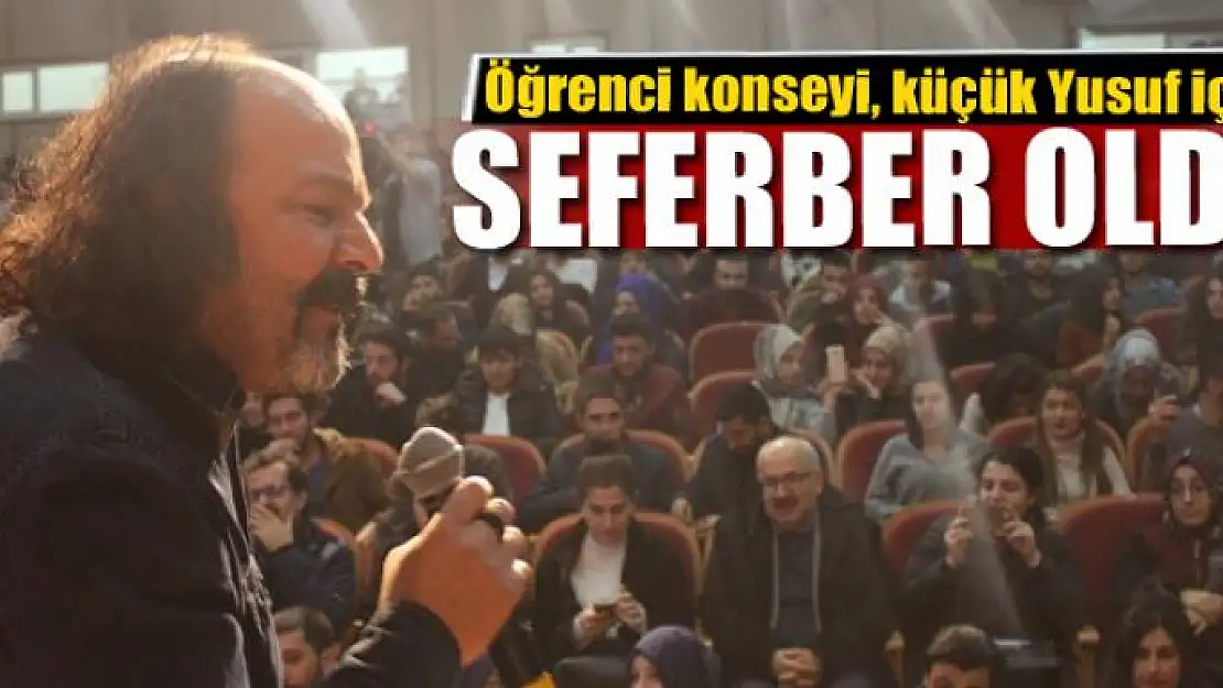 Van YYÜ öğrenci konseyi, küçük Yusuf için seferber oldu