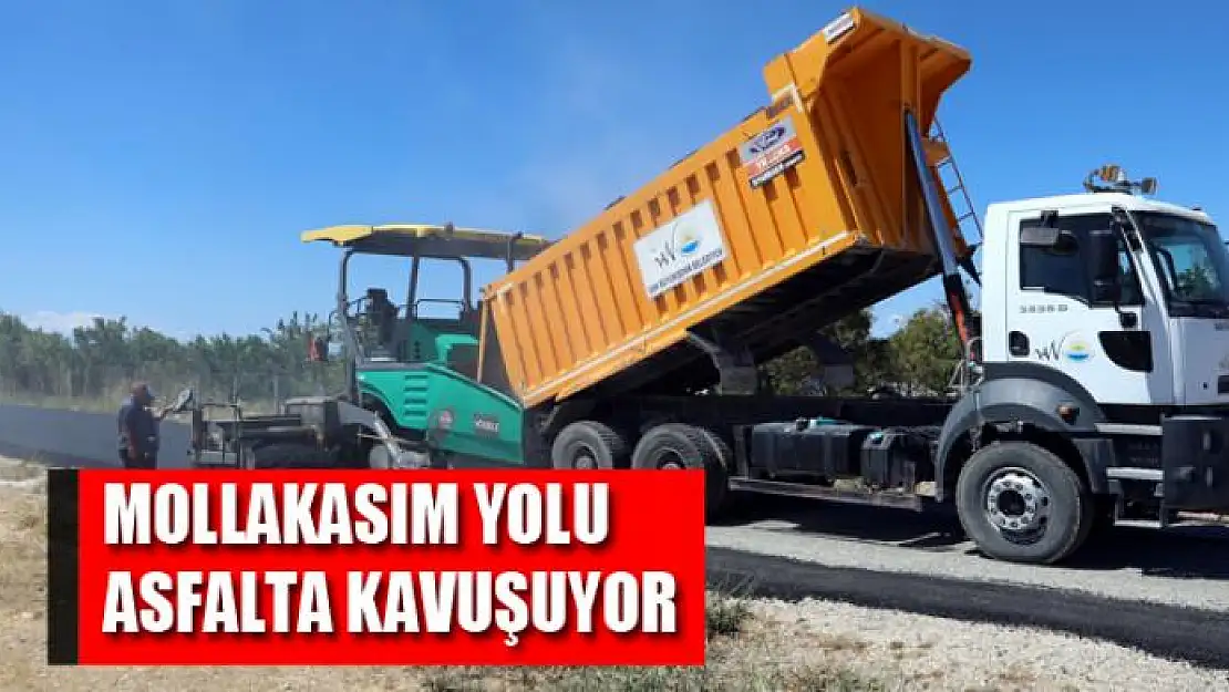 Mollakasım yolu asfalta kavuşuyor