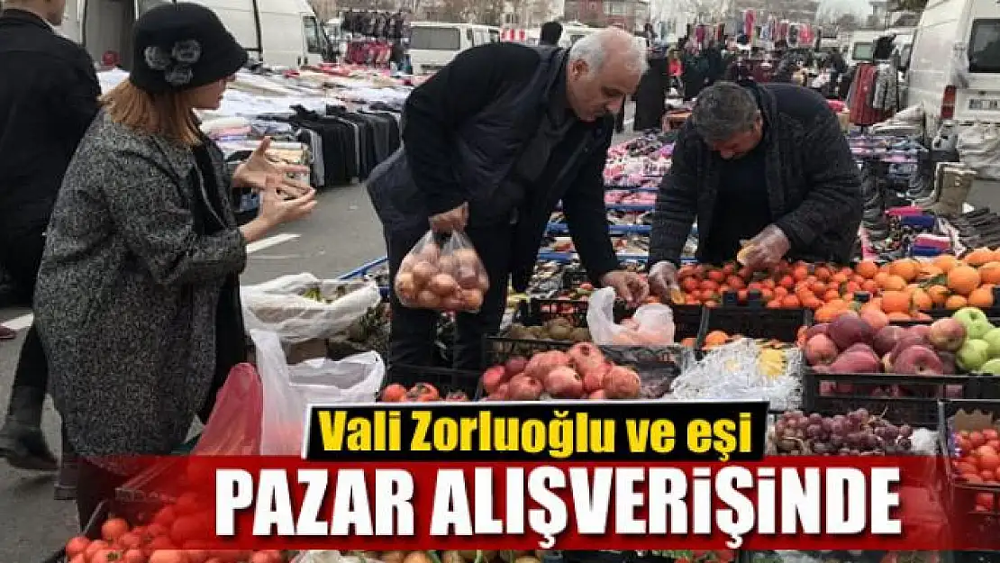 Vali Zorluoğlu ve eşi pazar alışverişinde