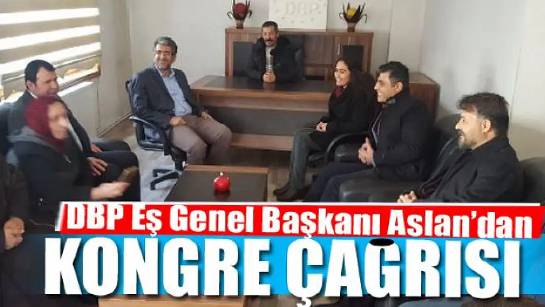 DBP Eş Genel Başkanı Aslan'dan kongre çağrısı