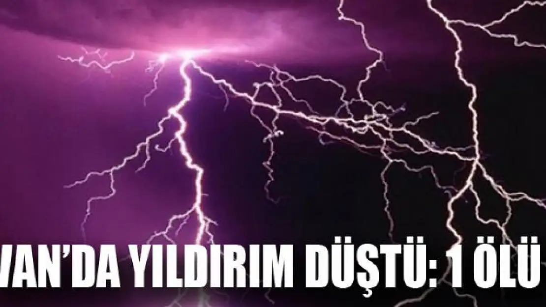 Van'da yıldırım düştü: 1 ölü