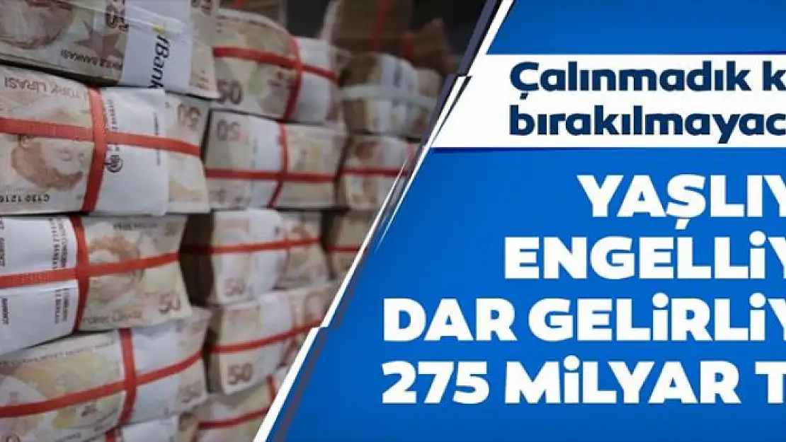 Yaşlıya, engelliye, dar gelirliye 275 milyar TL!