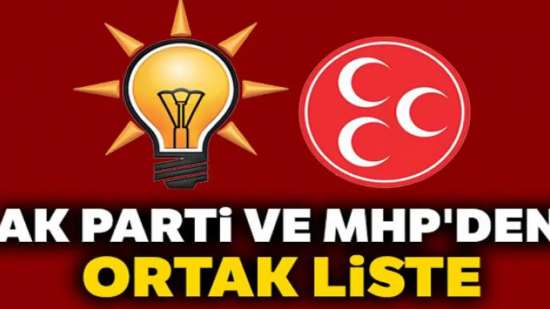 AK Parti ve MHP'den ortak liste