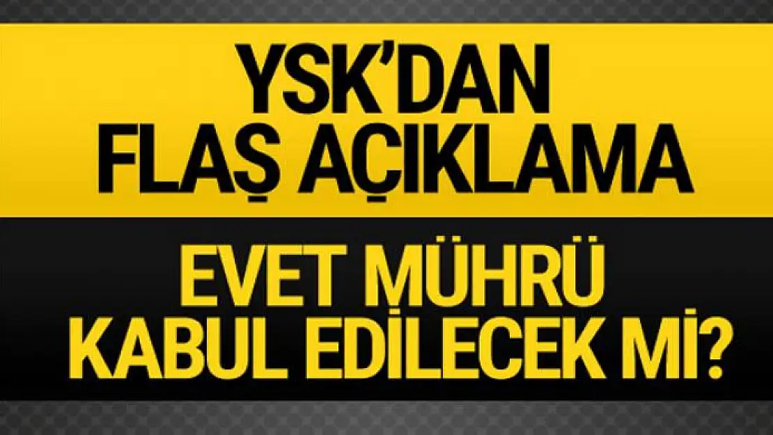 YSK Başkanından son dakika açıklaması