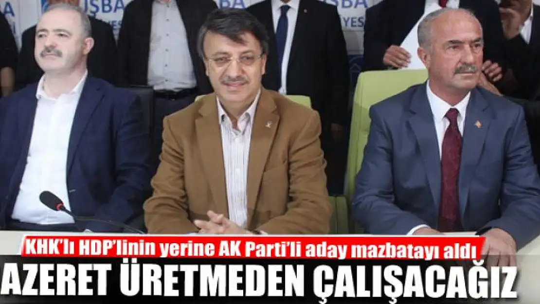 KHK'lı HDP'linin yerine AK Parti'li aday mazbatayı aldı 