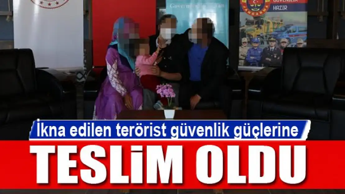 İkna edilen terörist güvenlik güçlerine teslim oldu