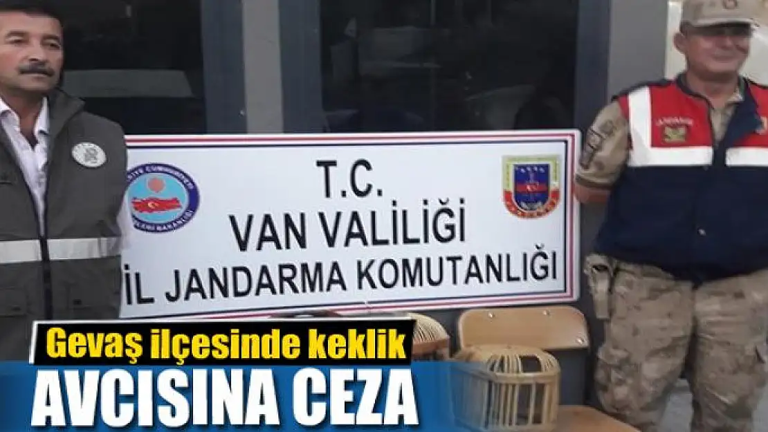 Gevaş ilçesinde keklik avcısına ceza