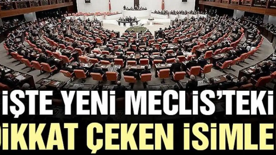 İşte yeni Meclis'te dikkat çeken isimler…