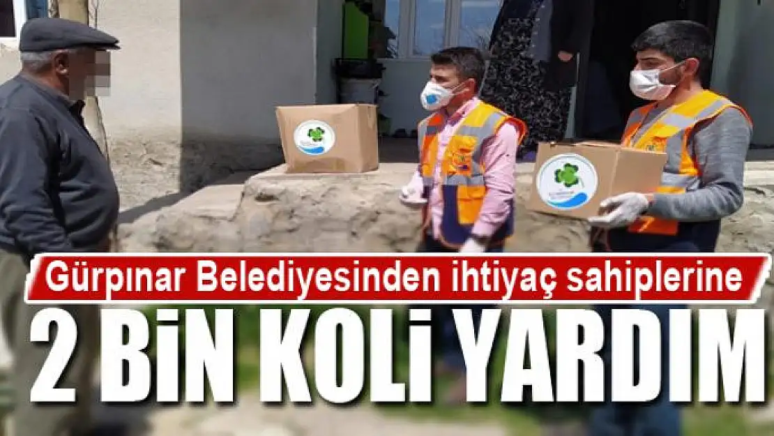 Gürpınar Belediyesinden ihtiyaç sahiplerine 2 bin koli yardım