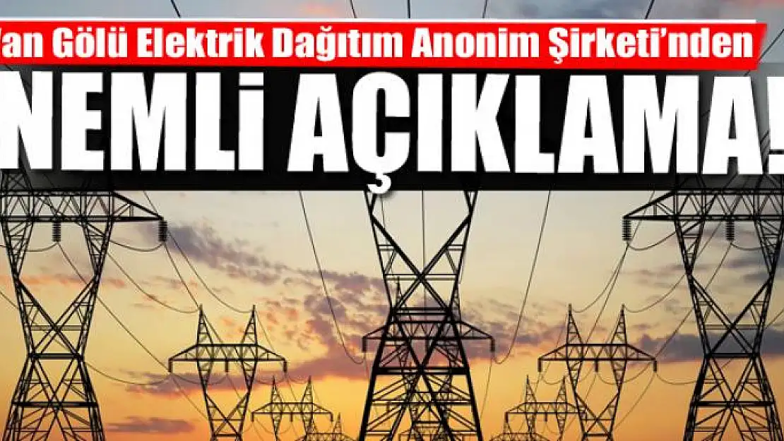 VEDAŞ'tan önemli açıklama!