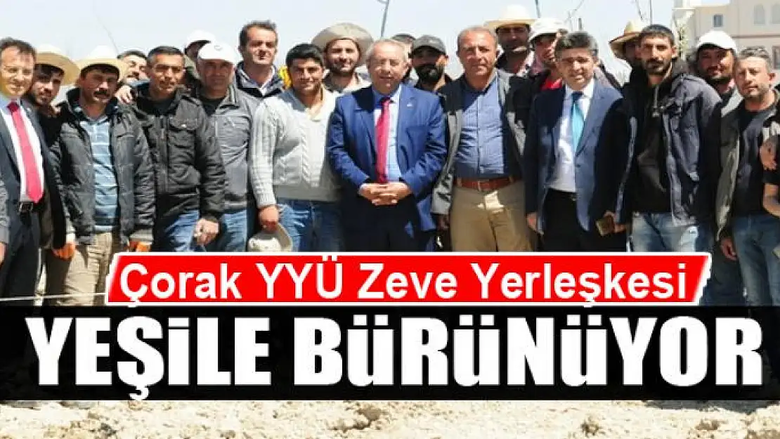 Çorak YYÜ Zeve Yerleşkesi Yeşile Bürünüyor