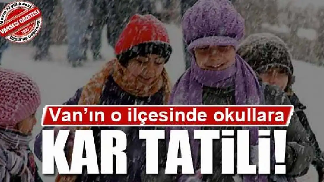 Van'ın o ilçesinde okullara kar tatili