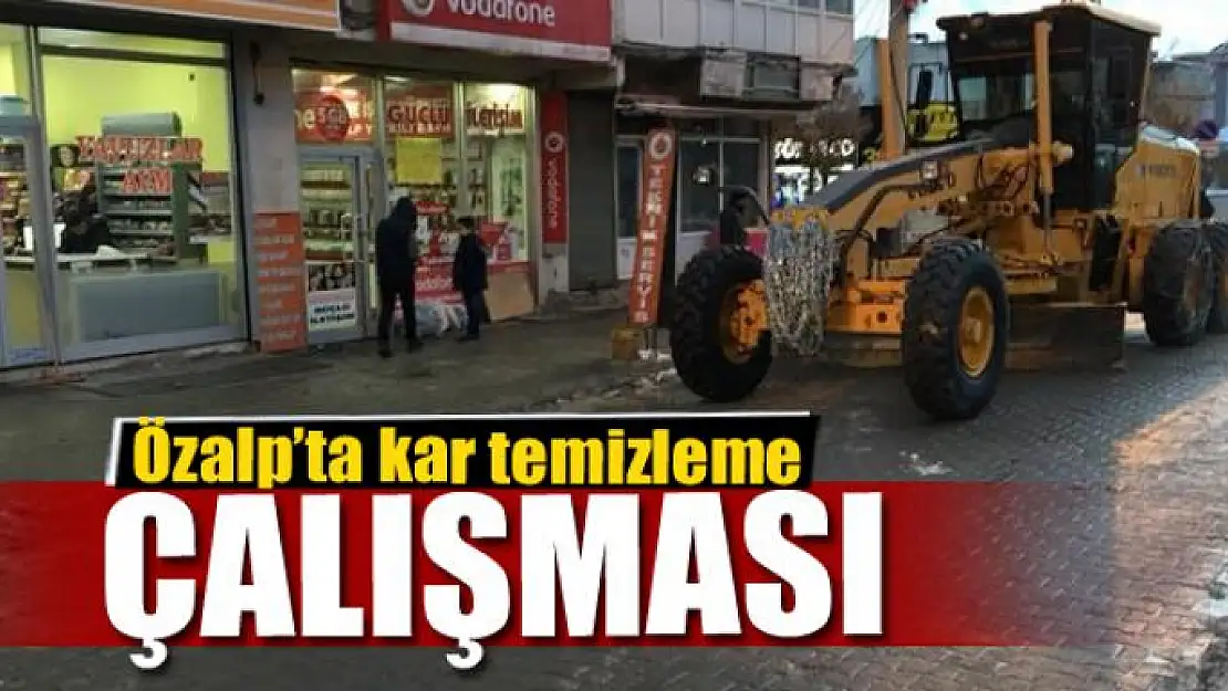 Özalp ilçesinde kar temizleme çalışması 