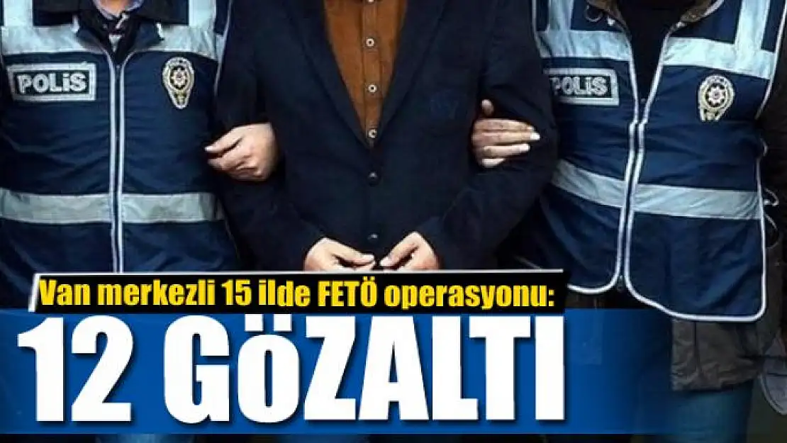 Van merkezli 15 ilde FETÖ operasyonu: 12 gözaltı 