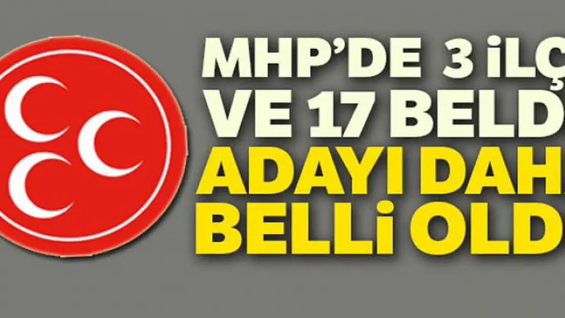 MHP'de 3 ilçe ve 17 belde adayı belli oldu