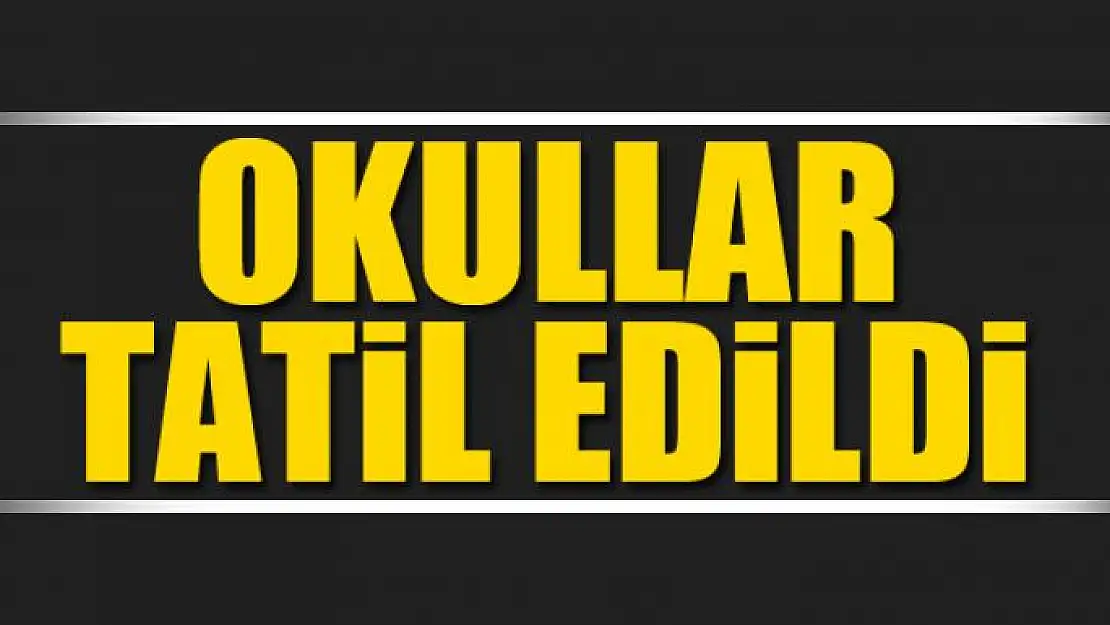 Okullar tatil edildi