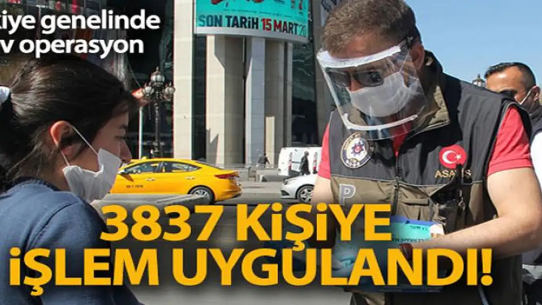 Sokağa çıkma kısıtlaması öncesinde ülke genelinde 52 bin 350 personelle denetim